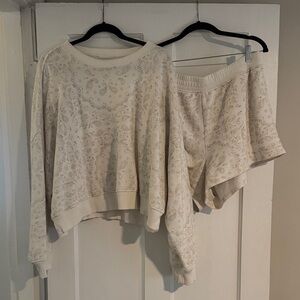 aerie bandana print two piece lounge set